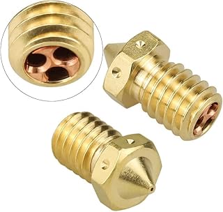 3D Printer Nozzle for 1.75mm Filament V6 Clone-CHT Tip Nozzles Brass Copper Print Head 0.4mm 0.6mm 0.8mm High Flow (0.6mm)