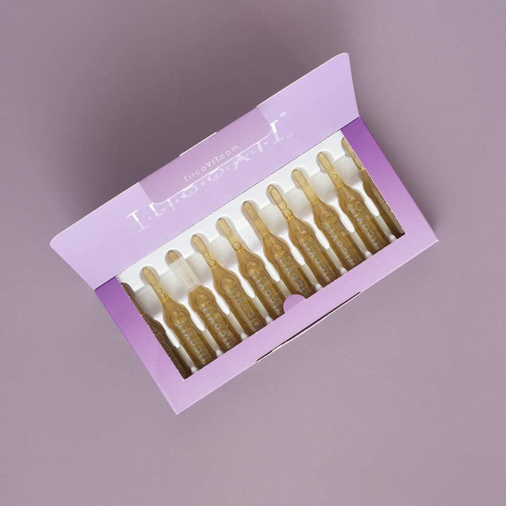 TricoVIT – Ampollas Keratina para Cabello Seco y Dañado, Tratamiento Capilar, Efecto Alisado y Antiencrespamiento, Hidrata el Cabello, 10 X 10 ml