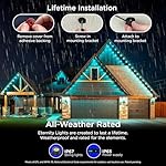 Enbrighten Eternity Permanent Outdoor Lights, 100ft with 72 RGBWIC LEDs, Smart Eave Lights, Endless Light Colors, Daily and Accent Lighting, IP67 Waterproof, Compatible with Alexa, Google Home, 82730 - Image 4