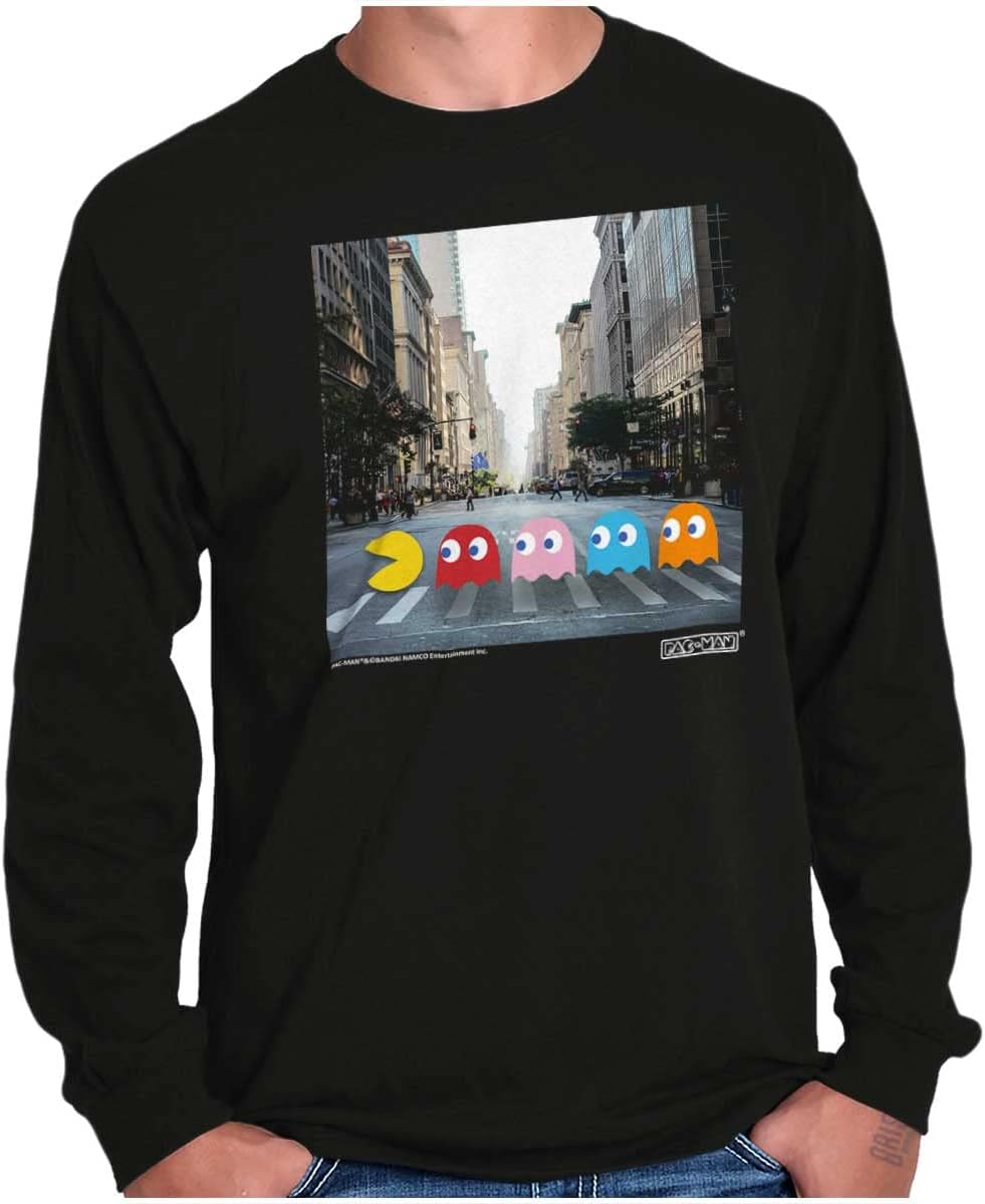 Pacman Ghosts Classic Rock Album Long Sleeve Tshirt Men Women