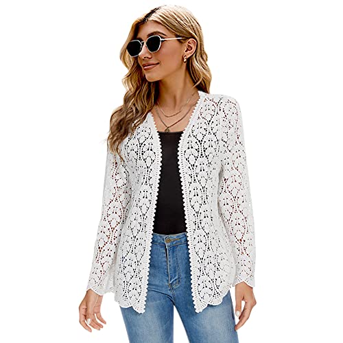Image of Women's Cardigans Long Sleeve Lightweight Sweater Vintage Cardigan Thin Coats Outerwear
