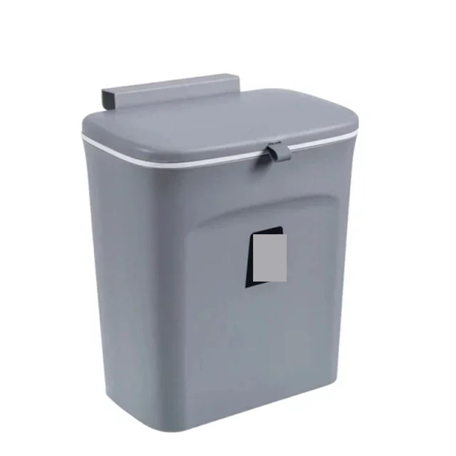 Cestino A Parete Secchio for rifiuti da cucina montato a parete for uso domestico, grande capacità con coperchio, secchio sanitario, coperchio elastico, secchio sigillato Per La Cucina(9L,Grey)