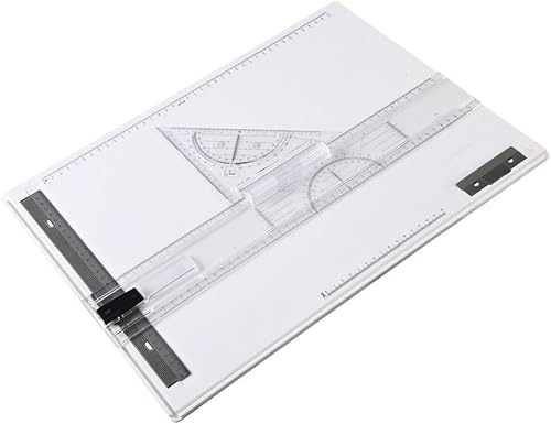 Miniatura 7 de Tabla de dibujo Tabla de dibujo A3 ajustable Arquitectónico técnico gráfico boceto sistema de medición Abrazaderas transportador Tabla de dibujo