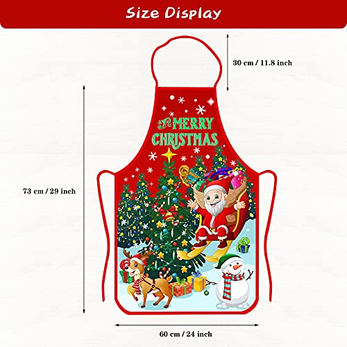 Avental de Natal, avental de Papai Noel de Natal, floco de neve, alce, boneco de neve, Papai Noel, a