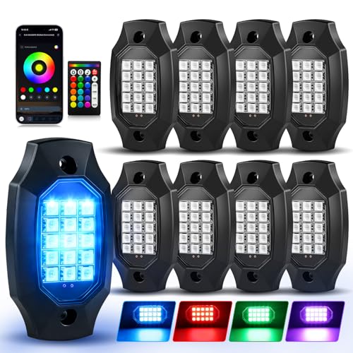 8 Pods RGB Rock Lights Kit