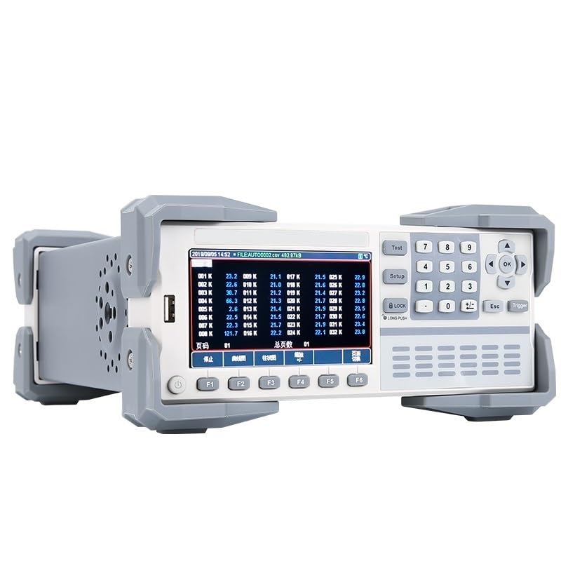 Registrador de datos de temperatura multicanal, LCD de 4,3" con escaneo rápido de 500 ms for pruebas industriales, de motores y de electrodomésticos