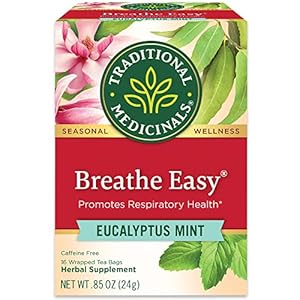 Traditional Medicinals Tea, Organic Breathe Easy, Promotes Respiratory Health, 16 Tea Bags