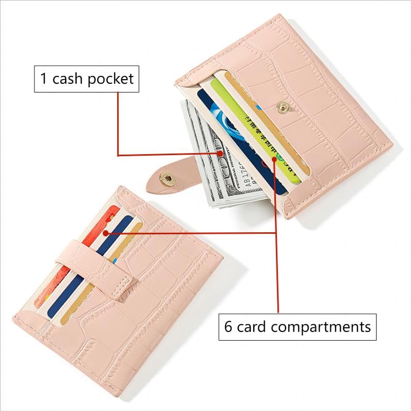 Ultra Slim Minimalist Front Pocket Wallet, Card Wallet in Colorblock PU Leather, Slim Credit Card Holder with RFID for Women & Men Yellow4
