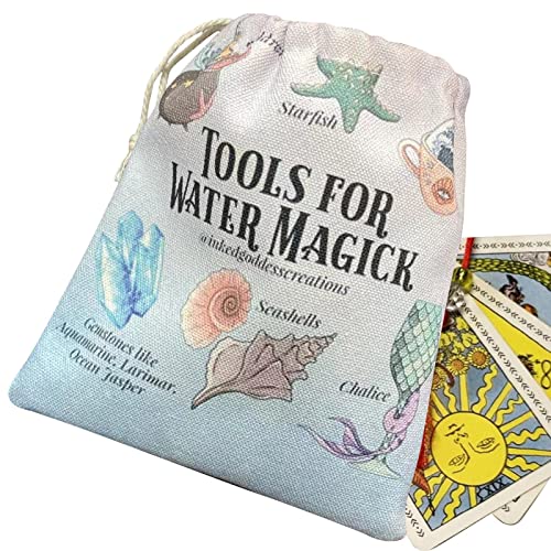 Tarô - 5,12 x 7,09in Cordão para Jóias,Sacos presente tamanho pequeno, porta-cartão tarô para entusi