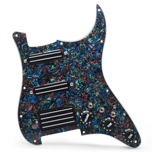 Pickguard SSH pour guitare électrique changer micros facilement plaque abalone pearl