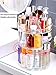 Cq acrylic 360 Degree Rotating Makeup Organizer Countertop For Vanit,Adjustable Make up Holder Height,Clear Plastic Spinning Skincare Organizer for Skin Care Beauty Product Bathroom Organizer,1Pcs