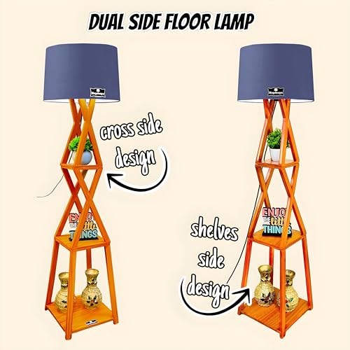 Image of Cotton Decorative LED Lamp For Living Room And Bedroom Corners, Side Lamp For Sofa, Home Decor Light (Grey Shade)