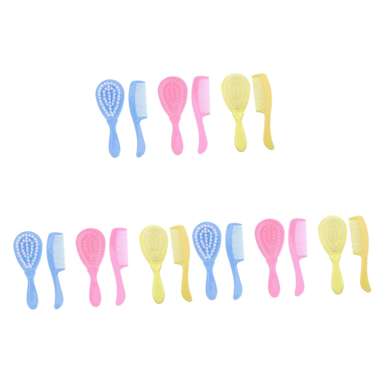MERRYHAPY 18 Pcs 3 Sets Baby Hair Comb for Boys and Girls Baby Shower Brush Set Child Brush and Comb Gentle Random Color