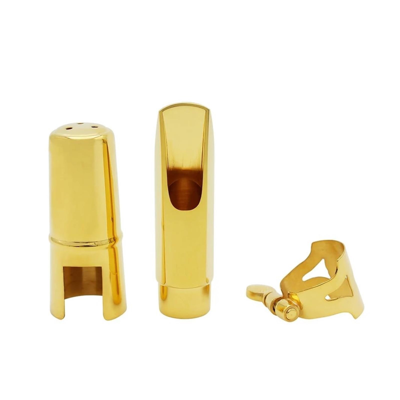 Akcesoria do saksofonu 5 Sztuk/zestaw Złocenie Saksofon Sopranowy Ustnik Metalowy Saksofon Usta Akcesoria Do Instrumentów Muzycznych Jazzowych (Color : 5C)