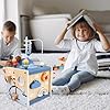 Fervalyna Juguete Montessori, 6-In-1 Juguetes Madera, Cubo Actividades con Laberintos de Abalorios, Cubo Sensorial Habilidades Motoras, Cubo de Actividades Montessori, Apto para niños de 1 a 4 años. #1