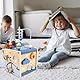 Fervalyna Motorikwürfel, Motorikspielzeug, 6 In 1 Activity Würfel, Motorikschleife, Montessori Würfel, Motorikspielzeug Holz, Montessori Motorikwürfel, Aktivitätswürfel für Kinder ab 12 Monaten