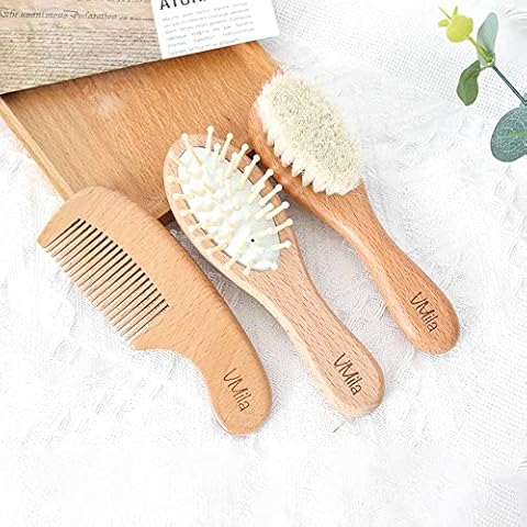 VMila Baby Hair Brush and Comb Set - Gentle Cradle Cap Brush - Perfect Toddler Hair Brush - Essential Baby Hairbrush for Newborns Cover