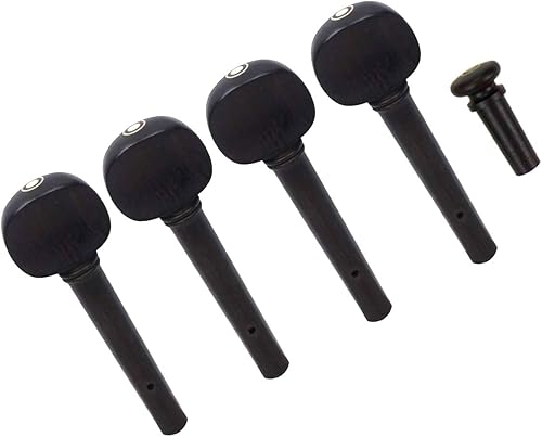 Miniatura 3 de Juego de clavijas de afinación para violín de ébano de 5 piezas para 44 violín de repuesto