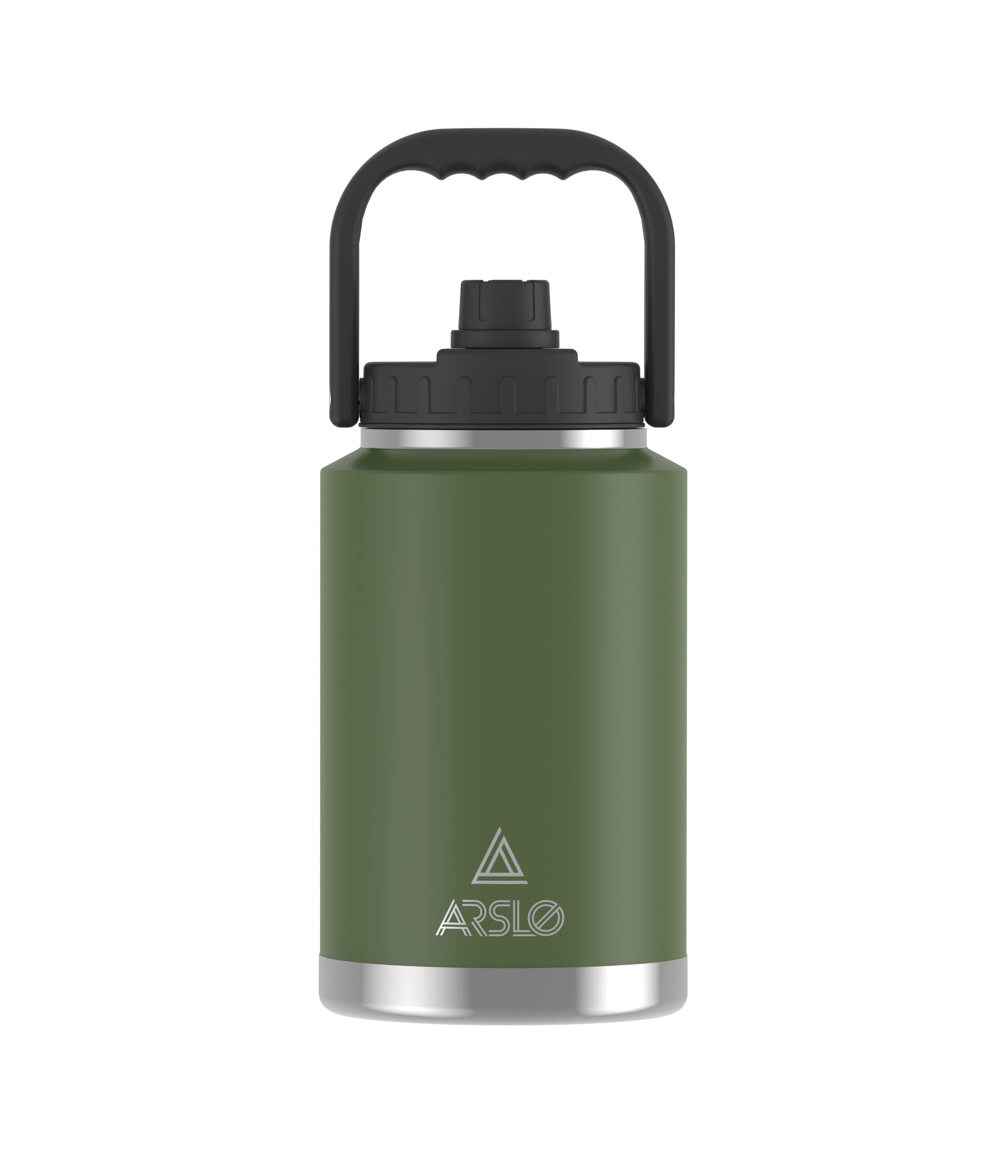 Borraccia termica da 3,6 litri, a doppia parete, in acciaio inox 18/8 per uso alimentare, 3,6 l, verde militare