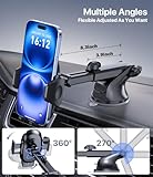 Miracase Car Phone Holder for Cars Dashboard Windscreen Air Vent Desk, 4 in 1 Mobile Phone Mount Automobile Cradle 360° Rotatable Stand for iPhone, Samsung, All 4.0''-7'' Smartphones - Image 4