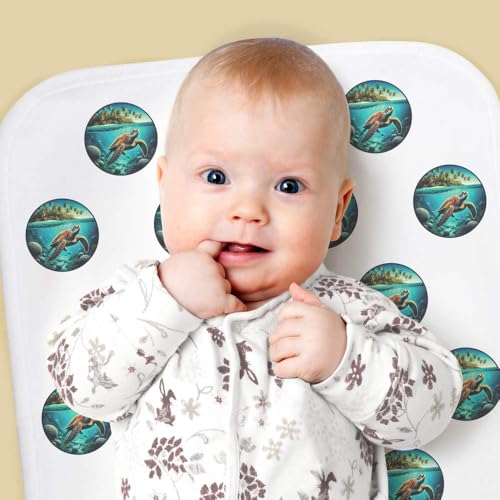 Azeeda 'Tropical Island Turtle' Baby Burp/Wash Cloth (BC00030930)2