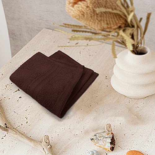 Sassoon Anatolia 1 Piece Cotton Face Towel/Hanky in 500 GSM (30cm X 30cm) - Cocoa - Image 2
