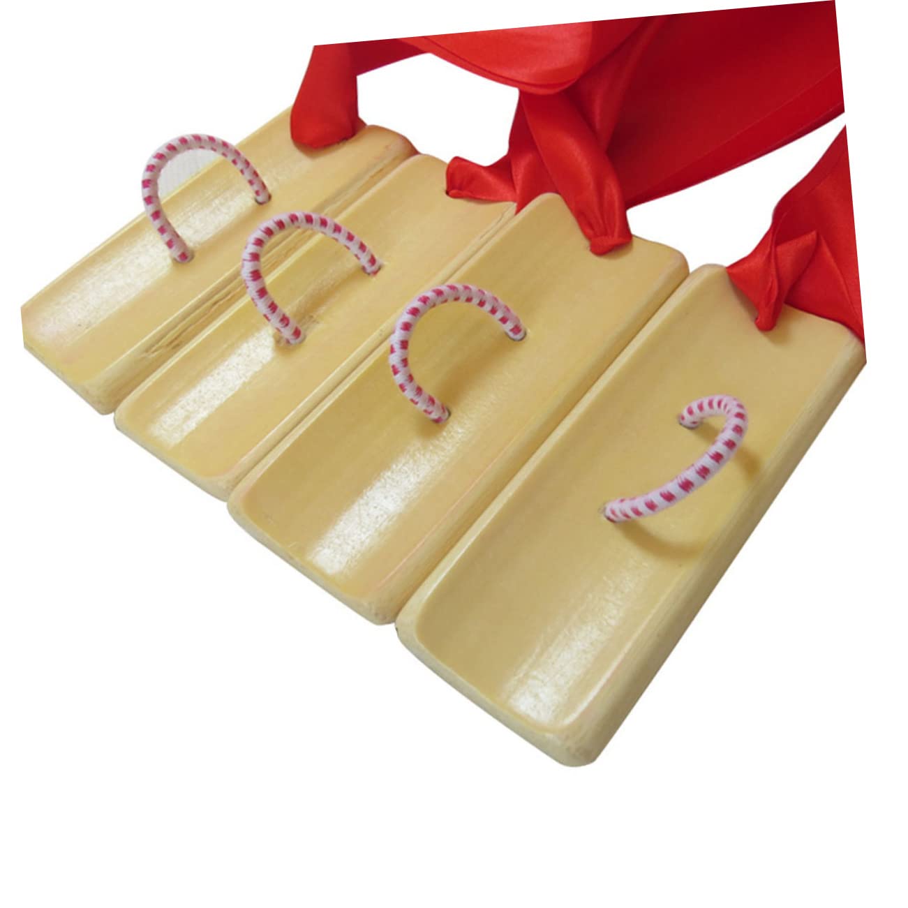 Clapper, instrumento de percusión, 4 piezas Clapper Instruments tablero de bambú Madera clásica allegro Castañuelas Tablero de nudillos Placas de bambú for instrumento musical clapper de mano ma