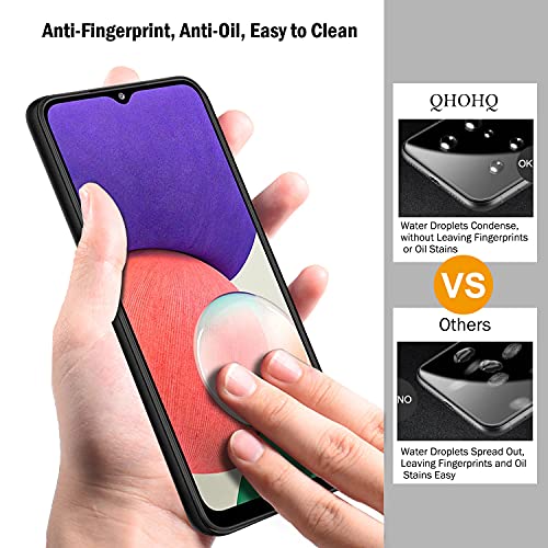 Qhohq 3 Pack Screen Protector For Samsung Galaxy A22 5G (Not Fit Galaxy A22 4G) With 3 Packs Camera Lens Protector,Tempered Glass Film,9H Hardness - Hd - Anti-Scratch - 2.5D Edge - Easy Installation #TOP2