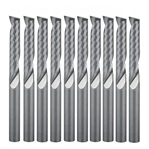 BERWENNY 10pcs 4mm/22MM End Mills Metal CNC Router Bit Single-Flute Milling Cutter Tools
