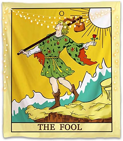 Third Goddess Tarot Tapestry, The Fool Style Design Decorative Wall Hanging Art Sets Wall Tapestry for Living Room Bedroom Dorm Decor (5060 inches)