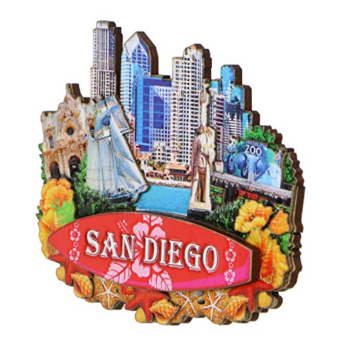 Imán 3D Souvenir San Diego California miniatura 3