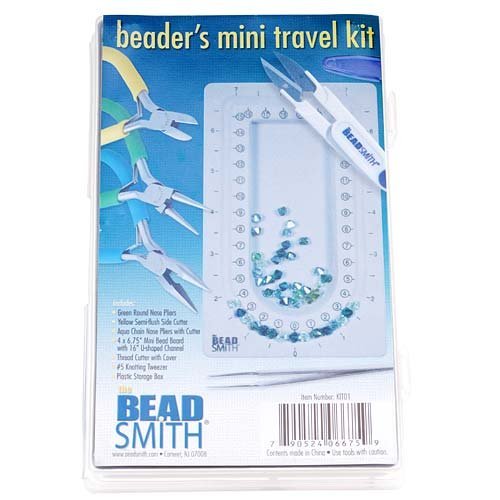 BeadSmith Portable Beader Mini Travel Kit Design Board with Tools