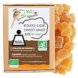 [MA] bio-épicerie | Jengibre confitado BIO bajo en azúcar en cubitos | 1.850kg | Suelto en confección | Certificado ecológico | Fruta confitada | Sin conservantes | Jengibre deshidratado natural