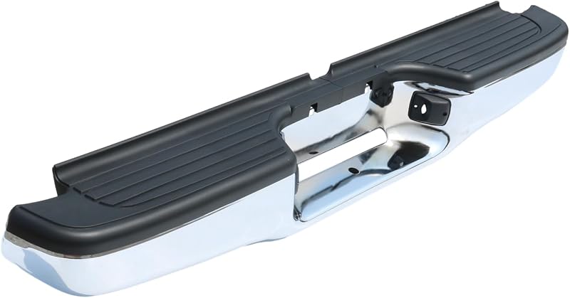 Rear Step Bumper Face Bar Assembly Replacement For Toyota Tacoma 1995-2004 | Pickup Truck Chrome Steel Back Step Bumper Replace TO1102215, 2283598113