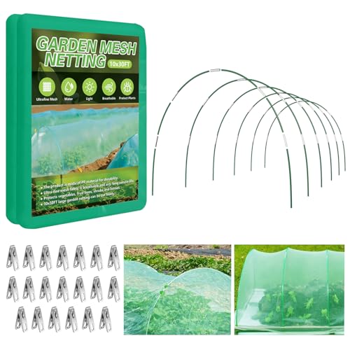 Garden Mesh Netting Kit with Hoops for Plants