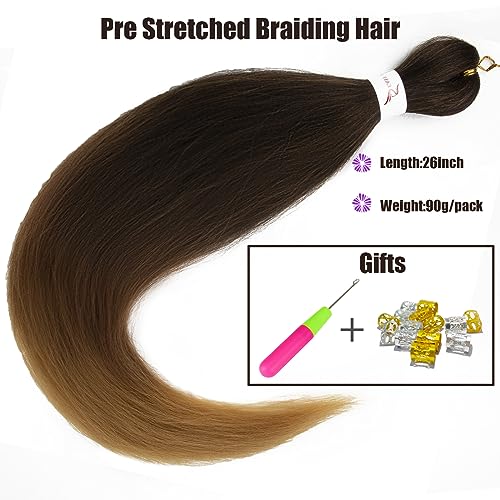Pre-stretched Braiding Hair Professional Easy Crochet Braid Hair 26 Inch 8 Packs Hot Water Setting Soft Synthetic Braiding Hair Extension for Twist Senegalese Crochet Hair (26 inch - Image 2