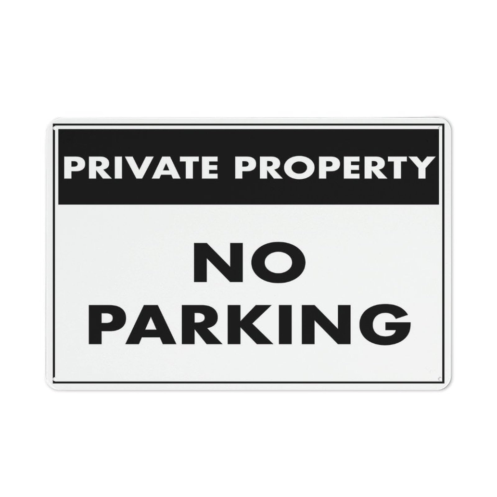 peiyeety Private Property No Parking Sign 8"X12" Rust Free Aluminum Signs Outdoor, Metal Tin Sign For Home, Business, Yard