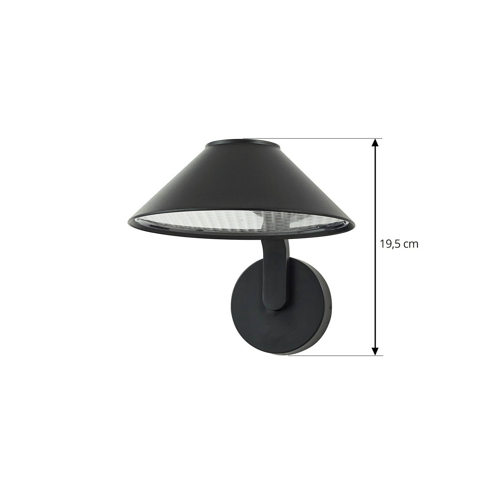 Lindby Applique LED da esterni (Moderno) colore Nero, in Alluminio lampadina inclusa applique lampada outdoor per facciata/parete terrazzo e