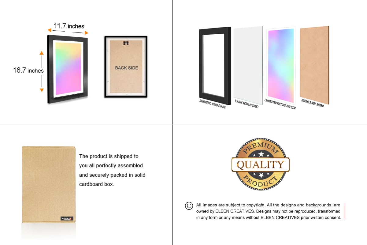 Elben Creatives Bible Verses Frame: Peace be within thy walls and prosperity within thy palaces - Psalm 122:7 Photo Frames/Christian Home Decor/Christian Gift 1