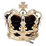 PRETYZOOM Crowns for Men Mini King Crown Hairpin Headdress Hair Accessories King Party Hats Halloween Costume Prom Accessories(Black) Fairy Headpiece