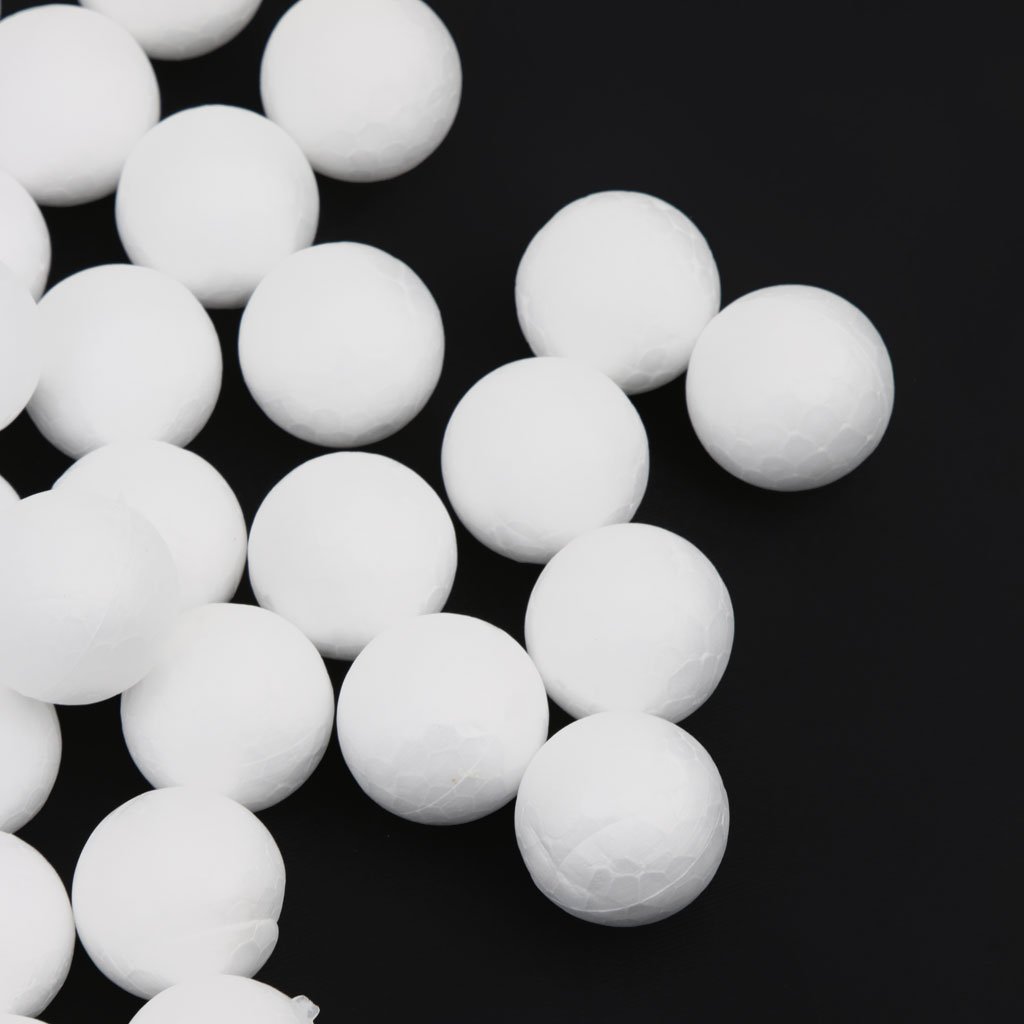 100 Boules En Mousse EPS Solides 4 Cm – Blanches, Pour DIY, Décoration De Fête, Noël, Mariage, Créations