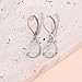 CiNily Teardrop Leverback Dangle Earrings for Women Hypoallergenic White Opal Pendant Drop Earrings 14K White Gold Plated Hanging Lever Earrings Fashion Graduation Party Jewelry Gifts