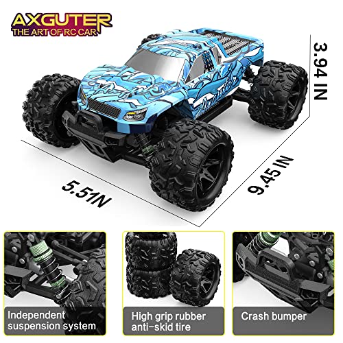 Axguter Brushless Rc Cars 50Km/H High Speed Remote Control Car 4Wd 1:18 Scale Monster Truck For Kids Adults, All Terrain Off Road Truck With 30+ Min Play Rc Truck, Best Gifts For Boys And Girls #TOP4