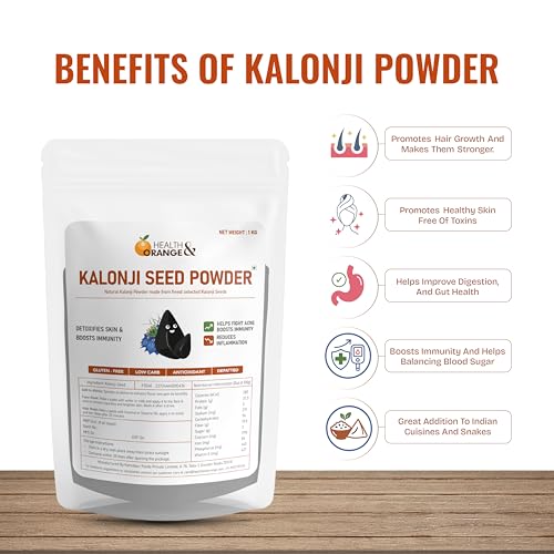 Image of H&O Defatted Kalonji Powder - 200 Gram - Low Fat Nigella Seeds Powder - Rich in Fiber & Antioxidants