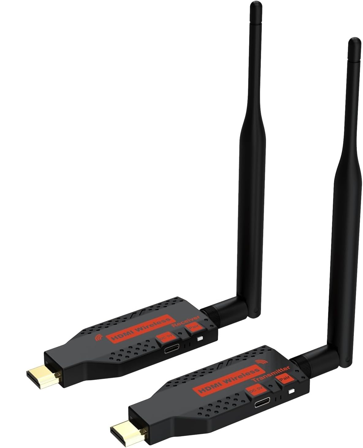 100M Wireless HDMI Transmitter and Receiver 1080P 4K HD Wireless HDMI Extender Adapter for Streaming Video/Audio from Laptop/PC to TV/Projector/Monitor (100M Extender)-image-6