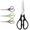 Amazon Basics Multipurpose Office Scissors 3-Pack | Multifunction Come-Apart Kitchen Shears Bundle