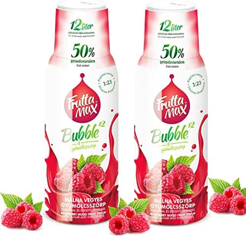 2 Pack - FruttaMax - Fruit Syrup Concentrate | Less Sugar | with 50% Fruit Content | Suitable for soda Machine (2x500ml) (2 x Cherry)