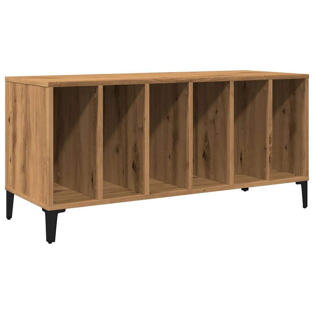 vidaXL Mueble para Discos Madera ingeniería Roble Artisan 100x38x48 cm, Armario de almacenaje de Discos, Mueble para Discos de Vinilo, aparador