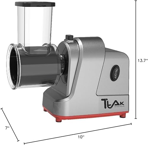 Miniatura 9 de TtAk HOUSEWARE Rallador eléctrico de queso, trituradora eléctrica profesional de 250 W, máquina de ensalada eléctrica con control de un solo toque,