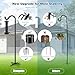 Gtongoko Shepherds Hook for Outdoor, 92 Inch Bird Feeder Pole with 7 Prongs Base, 3/4 Inch Thick Heavy Duty Adjustable Garden Hook for Hanging Plant, Hummingbird Feeder, Lantern, 1 Pack